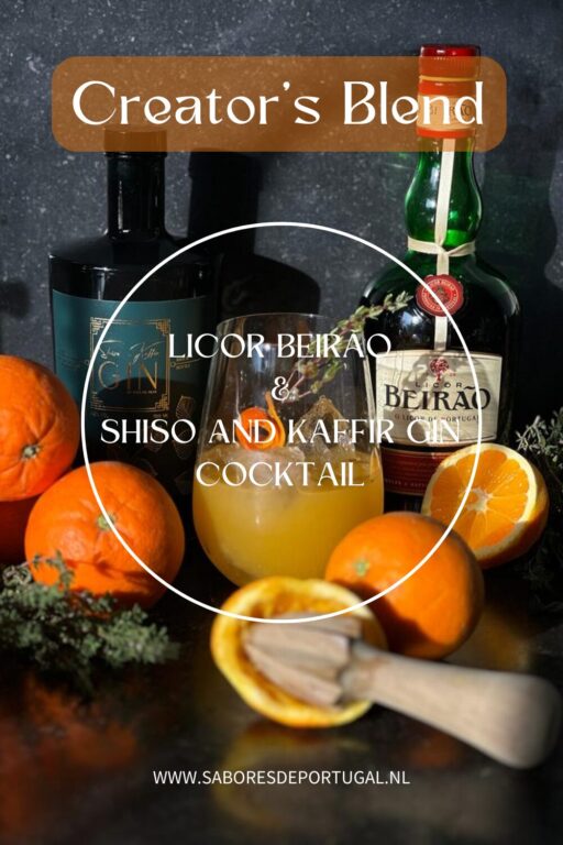 Licor Beirão & Shiso and Kaffir Gin cocktail - Creator's Blend | SaboresDePortugal.nl
