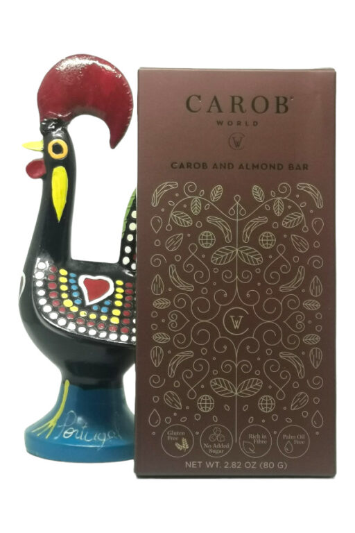 Carob World - Alfarroba e Amêndoa Bar | Carobe en Amandel Bar | 80gr | SaboresDePortugal.nl