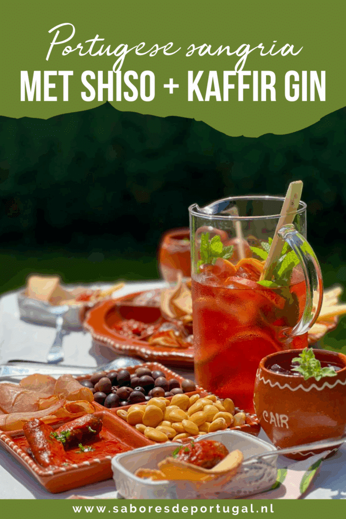 Portugese sangria met Shiso + Kaffir gin PIN