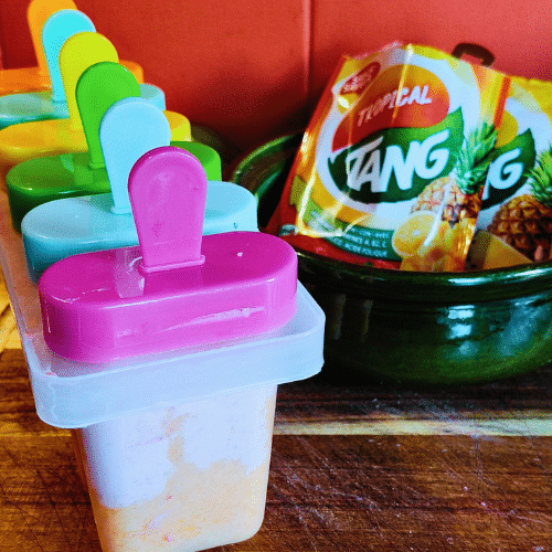 Tropical yoghurtijsjes met TANG en honing Receptkaart