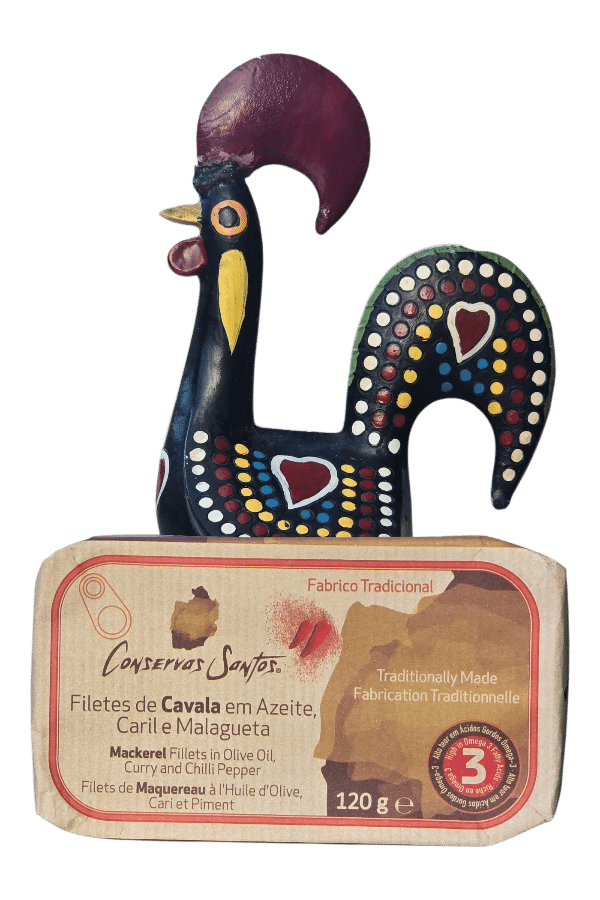 Conservas Santos Filetes de Cavala em Azeite, Caril e Malagueta | SaboresDePortugal.nl