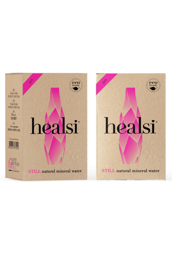 Healsi Mineraalwater 1 L PET Fuchsia – Doos 6 stuks